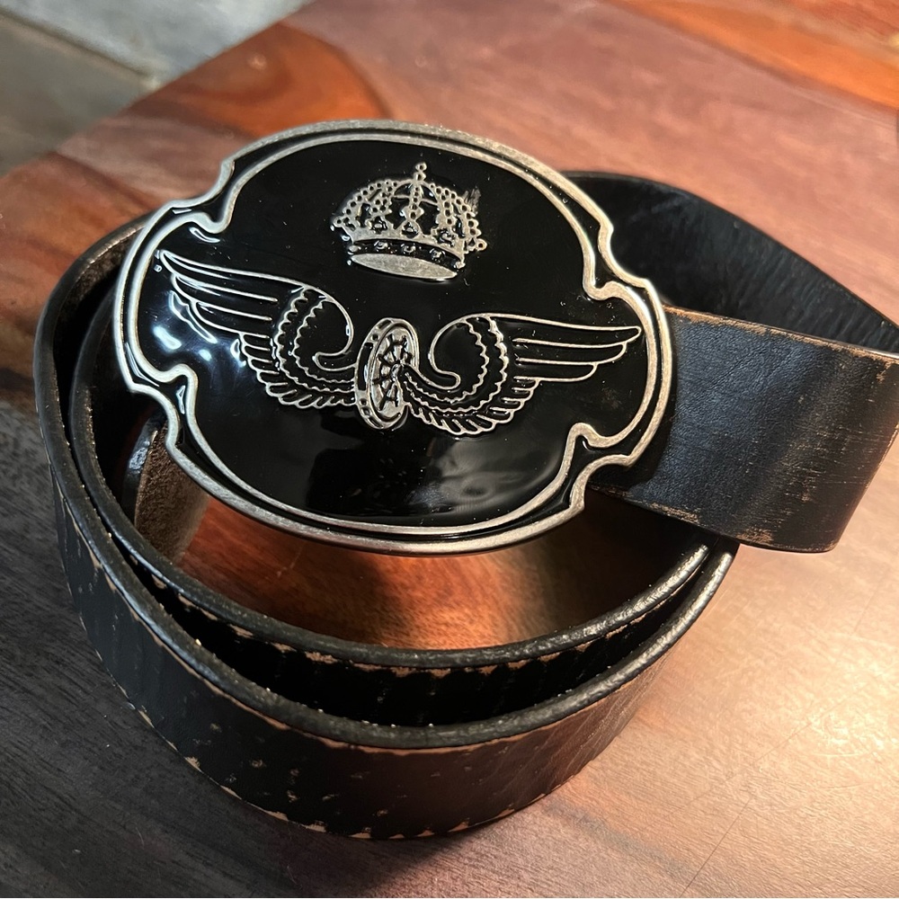 Guess Black Belt with Silver Buckle